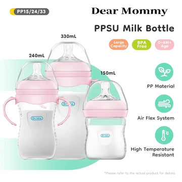 150/240/330ML Baby  Bottle Newborn Baby Bottle with Handle